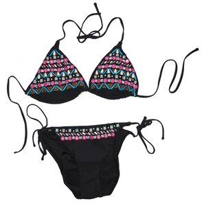 NWT Nanette Lepore Grand Bazaar Triangle Top & Bikini Bottom Set Medium M - Picture 1 of 1
