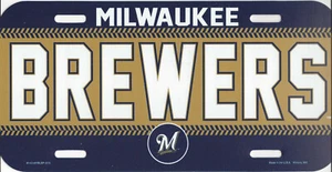 Milwaukee Brewers Plastic License Plate - Picture 1 of 1