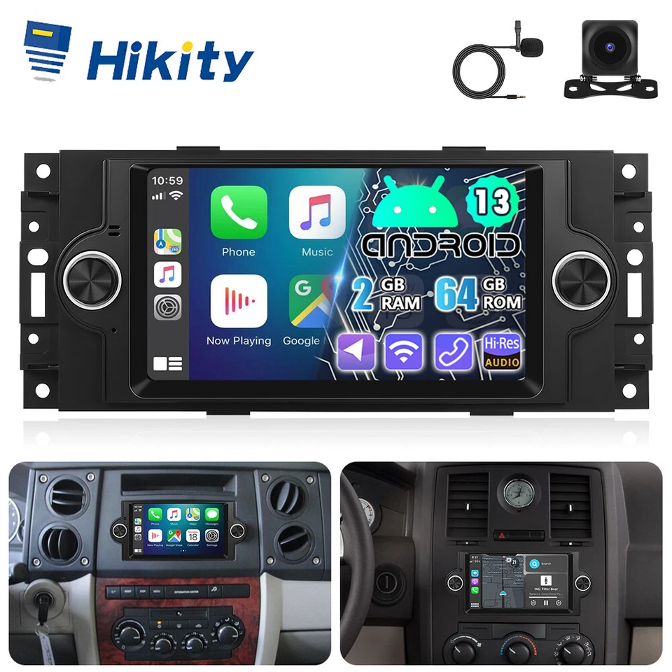 Android CarPlay Radio Für Chrysler 300 Dodge Ram Dakota Jeep Grand Cherokee +Cam - Bild 1 von 4