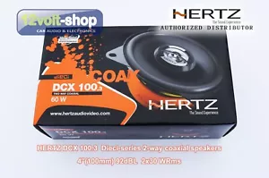Hertz DCX100.3 coaxial 2-way speaker set Dieci-series 4"(100mm) 92dB 30W Max - Picture 1 of 5