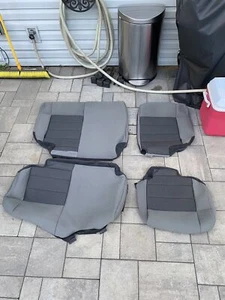 2010 JEEP WRANGLER JK JKU 4 DOOR Gray & Black OEM Rear SEAT COVERS MOPAR - Picture 1 of 9