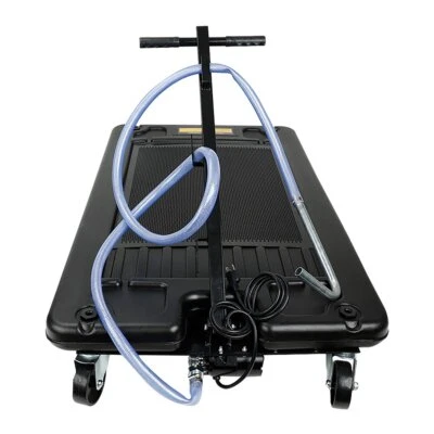 Low Profile Oil Drain Pan 17 Gallon Portable With Electric Pump + 8'' Hose Black - Image 1 of 4