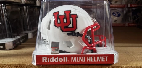 UTAH UTES INTERLOCKING U'S NCAA Mini Speed Football Helmet RIDDELL Cover
