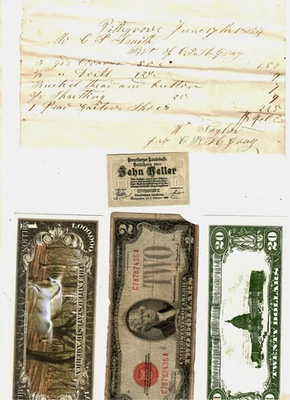 5 FOR 1"ASSORTED ITEMS" (5 FOR 1 MONEY) (ASSORTED) 1800'S"(5 FOR 1) #2 of 2 - Image 1 of 2
