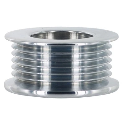 Powermaster Alternator Pulley 114; Chrome 6 Groove Serpentine - Image 1 of 2