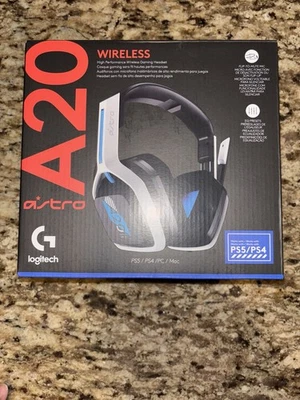 Astro A20 Gen 2 Wireless Gaming Headset White/Blue for PS5, PS4, PC, Mac - Image 1 of 2