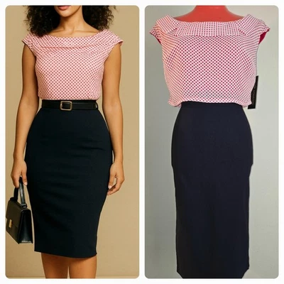 👗Прекратите смотреть Алисия Эстрада Americana ретро резинке Pin вверх платье размер M новый - Изображение 1 из 4