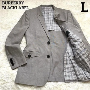 Burberry Black Label Gray Polyester Tailored Blazer Jacket Nova Check Size L - Picture 1 of 24