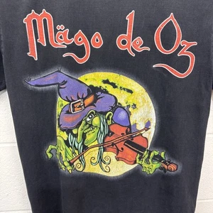 Camiseta De Colección Mago De Oz Grande Negra Folk Metal Mago Bruja Gótica Y2K - Imagen 1 de 15