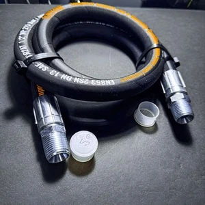 1/2” x 72” Hydraulic Hose Assembly with MALE NPT PIPE Ends, NPT (1/2-14) - Picture 1 of 4