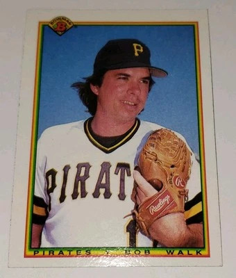 1990 Bowman Bob Walk Pittsburgh Pirates #163 Baseball ⚾️ Sports Trading Card  - Image 1 of 4