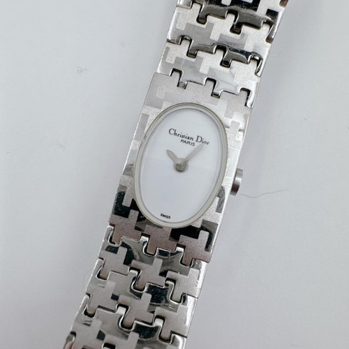 Orologio Christian Dior Miss Dior D70 100 Quadrante Ovale Quarzo Bracciale Argento Svizzero JP