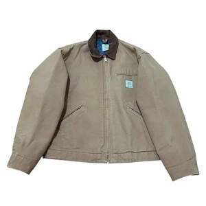 Vintage Carhartt Detroit Blanket Lined Work Jacket USA Made USA Size 44 Brown - Bild 1 von 7