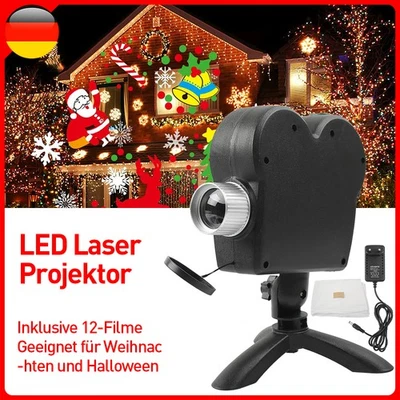 LED Laser Projektionslampe Weihnachten Halloween Muster Projektor Fenster Licht - Bild 1 von 4