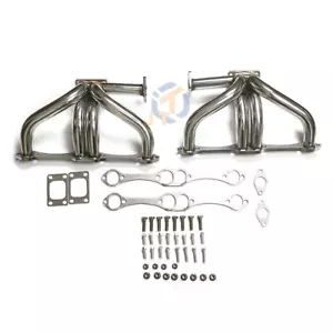 CABEZALES TURBO PARA 82-92 Chevy GM CAMARO SBC T3 TWIN 350 305 400 COLECTORES WG V8 - Imagen 1 de 4