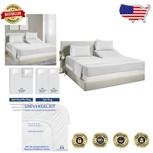 Premium 600 Thread Count Split King Sheets - Comfort for Sleep Number Beds - Picture 1 of 11