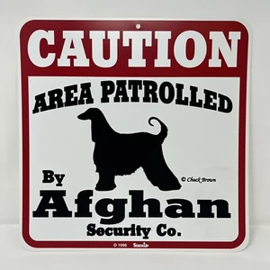 Caution Area Patrolled by Afghan Security Co. Chuck Brown Sign New Sealed Pkg. - Picture 1 of 1