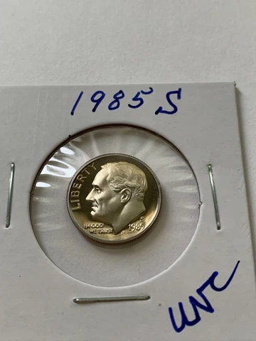 1985 S GEM PROOF ROOSEVELT DIME 10 CENT From 1985 Proof Set Cover