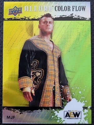2022 AEW MJF Color Flow Yellow/Green Upper Deck ALLURE Mint #81367 - Image 1 of 2