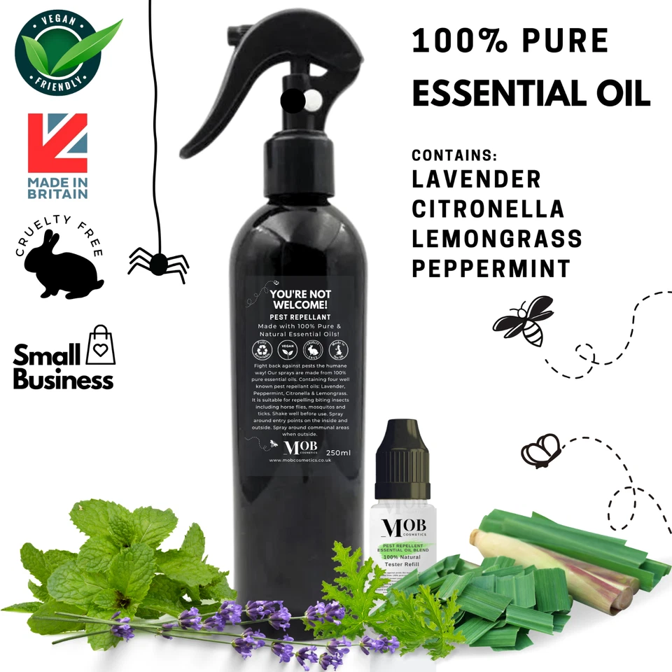 Citronella & Lemongrass Essential Oil Mosquito Insect Repellent Spray 10 - 250ml - Image 1 of 1