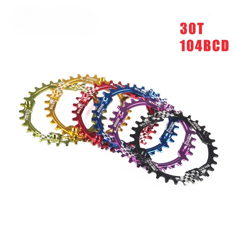 MTB Crankset Chainring 104bcd 30T Round Narrow Wide Mountain Bike Tooth Plate - Image 1 of 4
