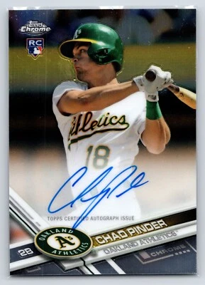 2017 Topps Chrome Rookie Auto Chad Pinder #RA-CP Auto RC - Image 1 of 2