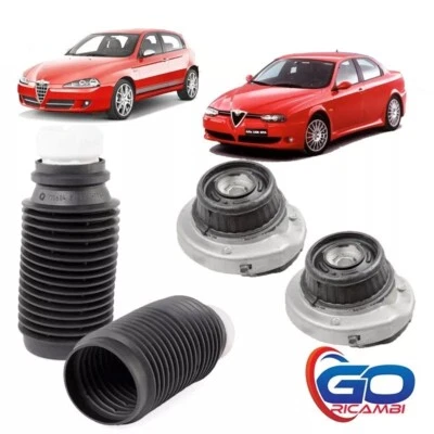 GOPARTS KIT 2 SUPPORTI E 2 TAMPONI AMMORTIZZATORI POSTERIORI PER ALFA ROMEO 147 e 156