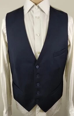Ted Baker мужской темно-синий 5 кнопка вверх платье жилет размер 40 R - Изображение 1 из 4