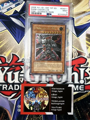 Yugioh PSA 9 Dark Lucius LV8 CDIP-EN011 1st Edition Ultimate Rare - Image 1 of 4