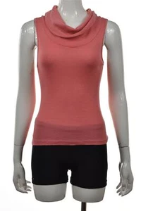 Camisa de punto para mujer Michael Stars, talla única, rosa a rayas, sin mangas, algodón - Imagen 1 de 4