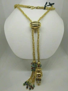 Collar Oro 18KT Mujer Cadena Piedras 75CM 53 Gr Solid 18k Gold Cadena Necklace - Imagen 1 de 7