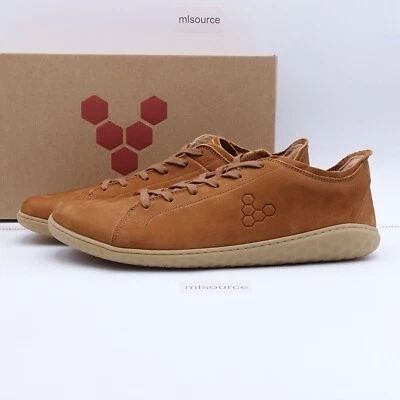 Vivobarefoot Men's Geo Court III Minimalist Leather Sneakers 301056-09 Tan - Image 1 of 4