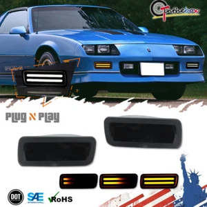 Luz de giro LED DRL para Chevy Camaro 1985-1992 humo dinámico ámbar y blanco - Imagen 1 de 10