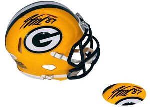 Jordy Nelson Autographed Green Bay Packers Mini Speed Football Helmet JSA