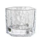 6 Pcs Clear Geometric Beer Glass Six-sided Wine Glass Cup Glassware Tumbler Set