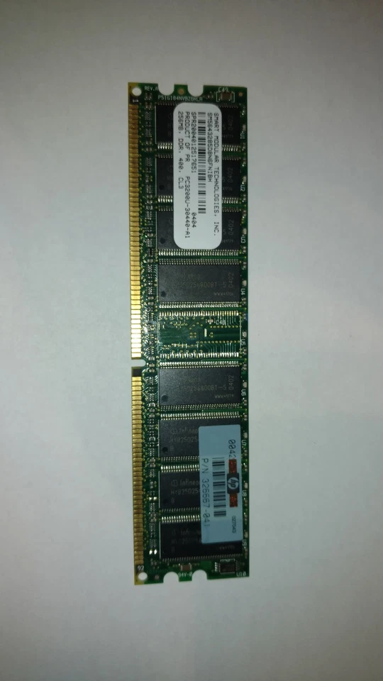 256MB PC3200 DDR 400MHZ CL3 184pin Desktop Memory - Image 1 of 1