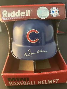 2001 Moises Alou Chicago Cubs Signed Mini Riddell Batting Helmet COA - Picture 1 of 3