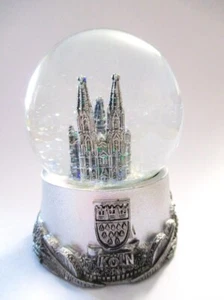 Köln Cologne Dom Schneekugel Snowglobe 9,5 cm Souvenir Germany silb - Picture 1 of 7