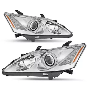 Headlights Assembly for 2007 2008 2009 Lexus ES350 Halogen Chrome W/O HID Pairs - Picture 1 of 9