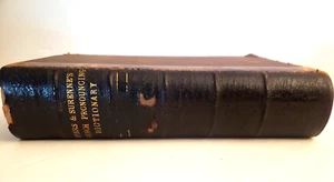 1874 Spiers & Surenne's French & English Pronouncing Dictionary antique book - Picture 1 of 14