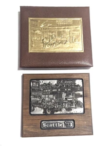 Seattle Pike's Place Market Metal - SAFECO 50th Commemorative Plaque, Gift Case - Picture 1 of 12