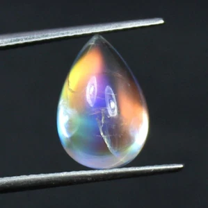 Madagascar Rainbow Pear Shape Multi Fire Clean Moonstone Gemstone 13x8.6x6.8 MM - Picture 1 of 5