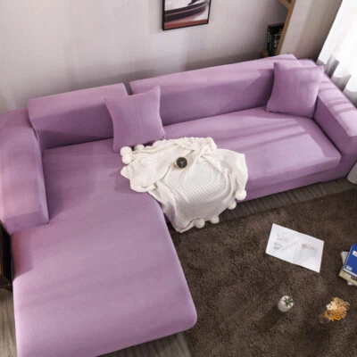 Funda de sofá elástica de 1/2/3/4 plazas en forma de L Foto 1 de 4