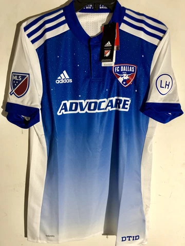 ADIDAS AUTHENTIC MLS TEAM JERSEY FC DALLAS BLUE SIZE S Cover