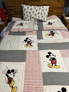 Pottery Barn Kids Mickey Mouse Quilted Bedding Full/Queen
