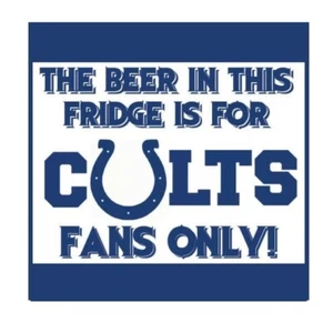 Indianapolis Colts NFL Football Beer Fridge Warning Refrigerator Magnet - Picture 1 of 1