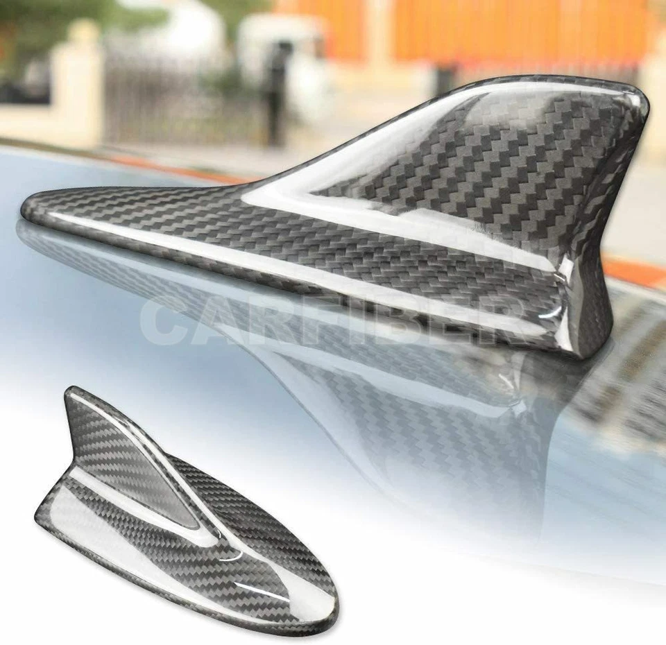 Cubierta de antena de aleta de tiburón de techo de auto de fibra de carbono real para Lexus LS LX IS ES Foto 1 de 4