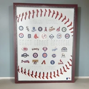 MLB Team Logo 14 x 18 Leinwand Wandbehang Kunst American National League Baseball - Bild 1 von 10