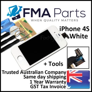 iPhone 4S White Front Glass Touch Screen Digitizer LCD Assembly Replacement Tool - Picture 1 of 5