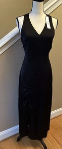 Bcbg Dress Women’s Maxi Black Sz#4 V Neck New  - Picture 1 of 12